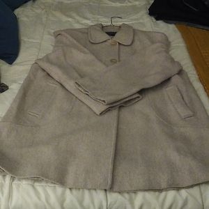Women's Knee Length Beige Coat